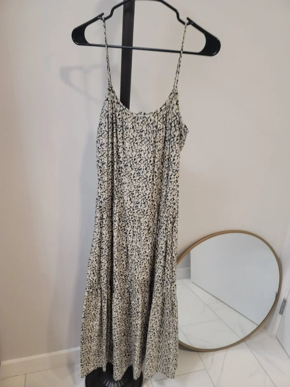 Apiece Apart Saluda Tier Maxi Dress Floral Black/Yellow Size XS